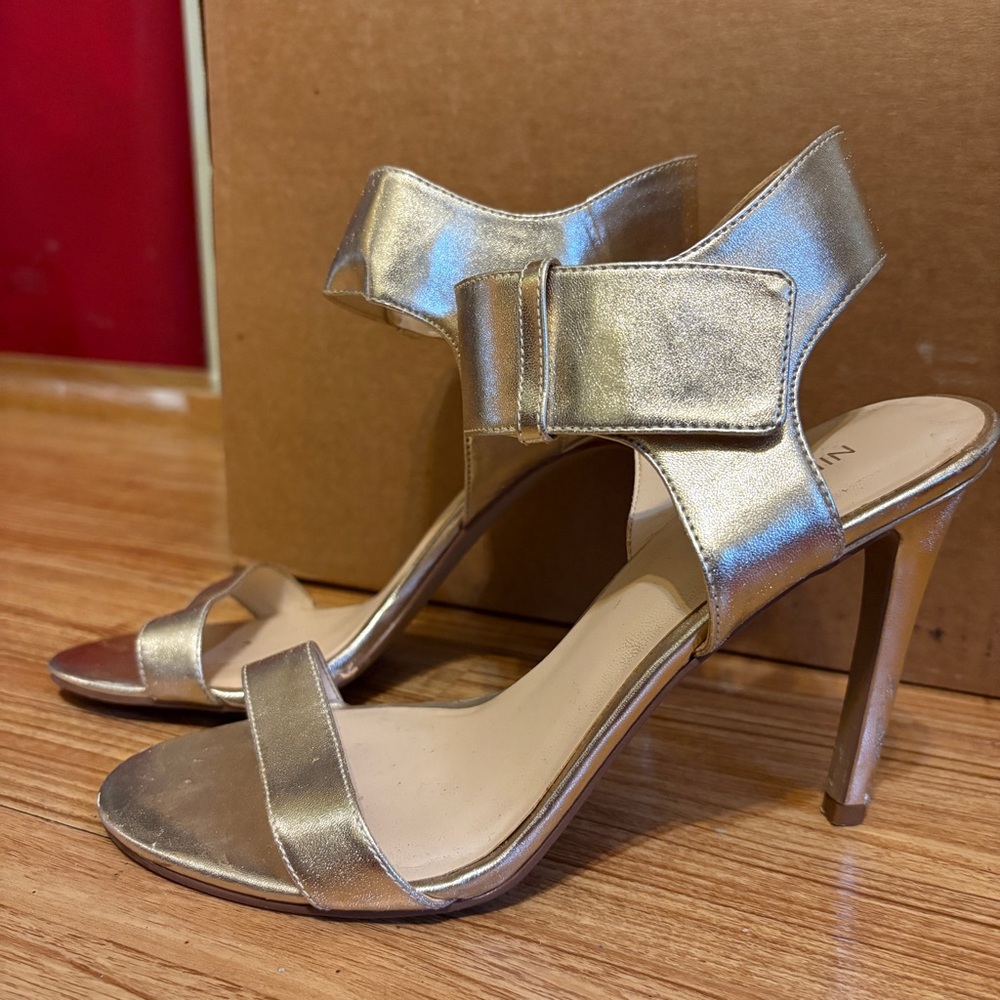Elegant Gold High Heel Sandals